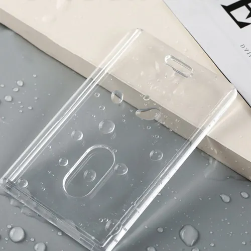 Business Card Holder Acrylic Badge Protector Anti Dust