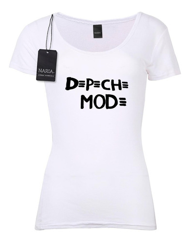 Remera Dama Depeche Mode Dibujo Art Logo - Mudm3