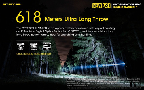 Lanterna Nitecore P30 New 1000 Lúmens 618 Metros +brinde