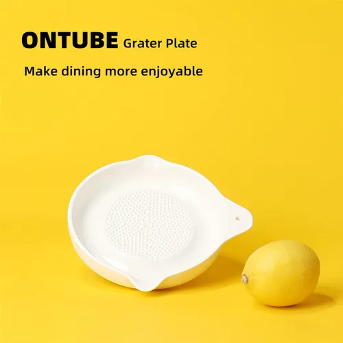 Ontube Plato Rallador De Cerámica Para Jengibre, Ajo, Cebol