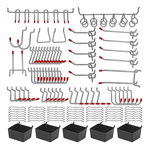 Kit Organizador De Ganchos De Metal Para Placa Perfurada