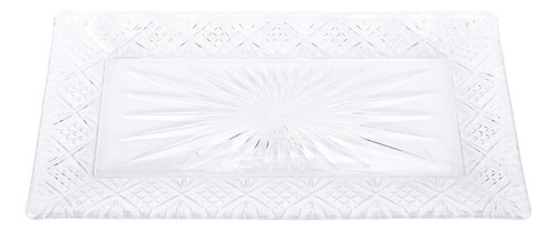 Bandeja De Postre Para Servir, Bandeja Rectangular De Vidrio