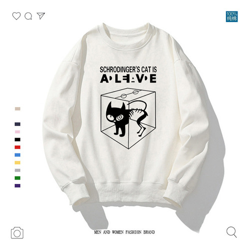 Sudadera Casual De Manga Larga Estampada Con Cuello Redondo