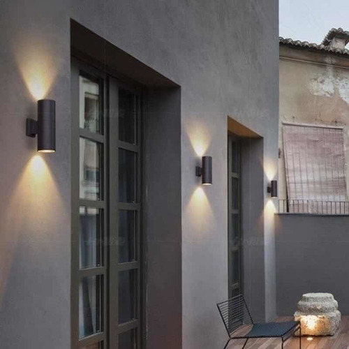 Imagen 8 de 8 de Aplique Exterior Bidireccional 19x6,5cm Con 2 Gu10 Led