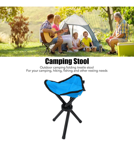 Taburete Plegable Para Acampar, Taburete De Tres Patas
