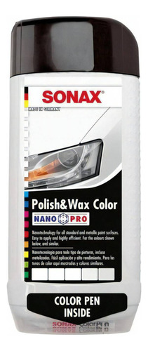 Sonax Polish & Wax Color Blanco Cera Abrillantador 500 Ml