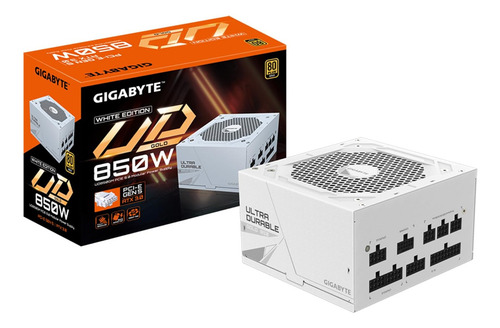 Fuente Gigabyte 850w 80 Plus Gold Modular Pcie 5.0 Blanca Color Blanco