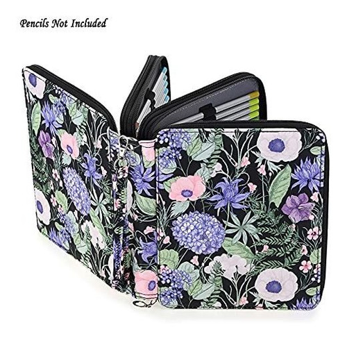 Estuche Para Colores Diseño Florales Con 120 Ranuras Con As