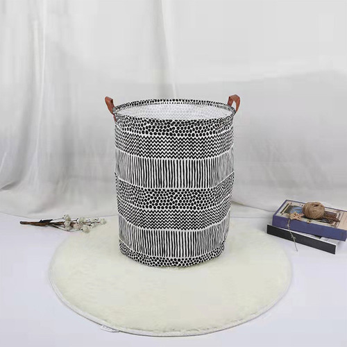 . Cesta De Moda De Ropa De Tela Y Lino\ Cesta De Ropa Sucia