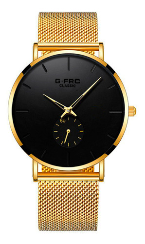 Reloj G-force Original C-301 Elegante Dorado + Estuche Color del fondo Negro