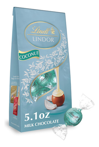 Trufas Chocolate Con Leche Y Coco Lindt Lindor Premium 144g