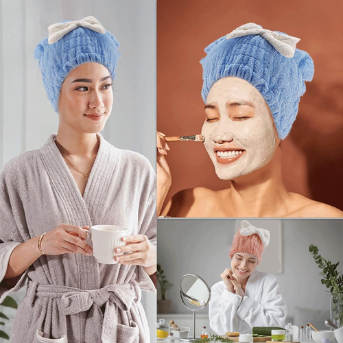 Gorro De Microfibra Para Secar El Cabello, 2 Unidades, Para