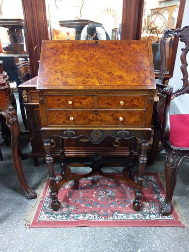 Manyantiques - Antiguo Mueble Joyero William And Mary 19 Th