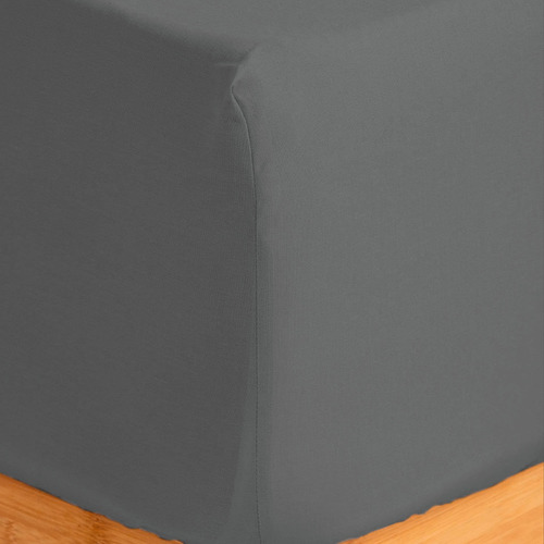 Sábana Ajustable King Size Lisa Color Gris oscuro