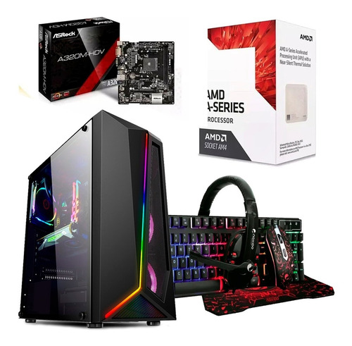 Imagen 1 de 8 de Pc Armada Gamer Video Cpu Amd Vega Ddr4 Fortnite Fifa Lol Ok