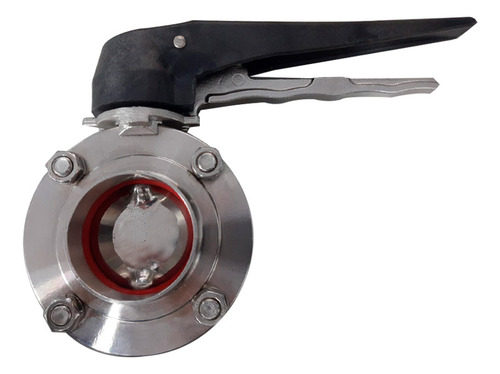 Válvula Borboleta Catraca Inox 304 Solda Od 2.1/2' Silicone