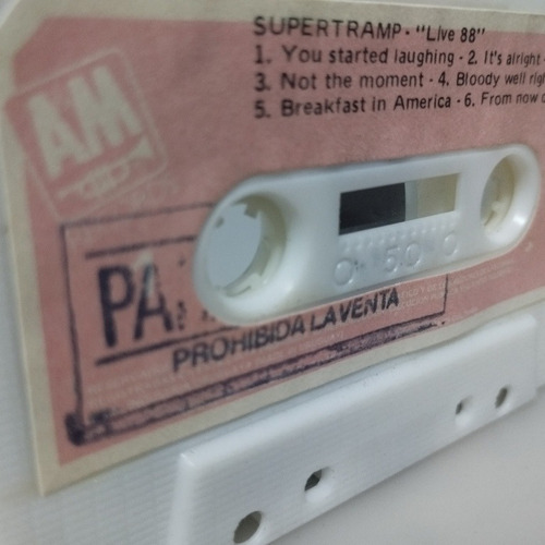 Supertramp Live '88 Difusión Uruguay Am Records Rock 1988 (Usado)
