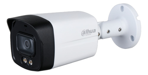 Dahua Cámara Bullet  Hfw1239tlm Led Resolución 2MP Full Color Super Adapt con WDR Real de 130 dB Micrófono Integrado Lente de 3.6mm Leds para 40 mts Starlight Múltiples formatos Protección IP67 Blanco