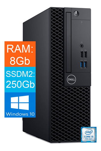Imagem 1 de 3 de Desktop Dell Optiplex Core I5 7ºgeração 8gb Ssd 2400gb Win10