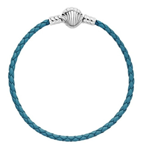 Pulsera Concha De Mar Cuero Trenzado