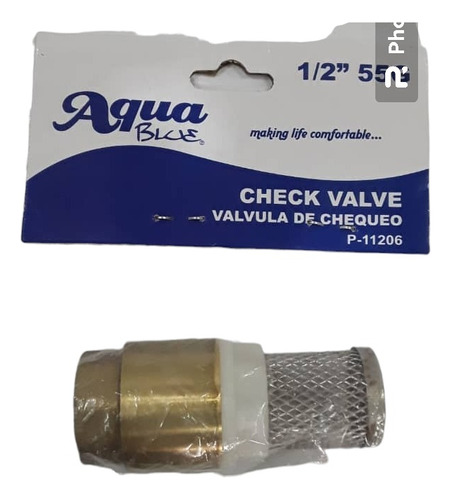 Valvula Check 1/2puLG. Bronce Selloplastico C/maraca Aqua   