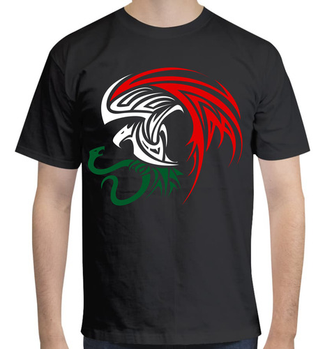 Playera Diseño Emblema Mexicano Águila Y Serpiente