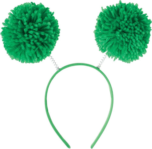 Pom Pom Headbopper, Accesorio De Fiesta, Verde