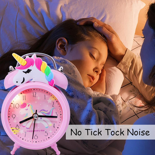 Reloj Despertador Con Diseño De Unicornio Para Nuños Y Niñas