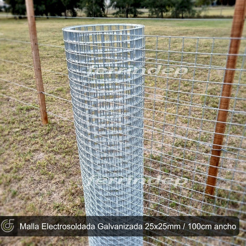 Malla Electrosoldada 25x25mm 1mt 13mts Rollo Tejido Alambre