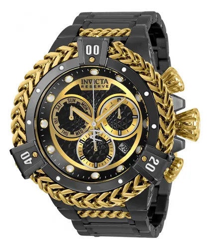 Invicta Reserve Bolt Hercules 30546 52mm Original Suiço Blac Invicta Reserve Bolt Hercules 30546 52mm Original Suiço Blac