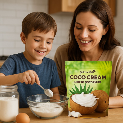 Suplemento Em Pó Leite De Coco Em Pó 100% Puro 1kg Puravida