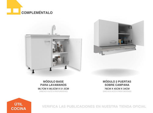 Imagen 4 de 6 de Mueble Gavetero Para Cocina Casa Lista - Util