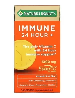 Natures Bounty | Immune 24 Hour+ 500mg I 50 Softgeles I Usa