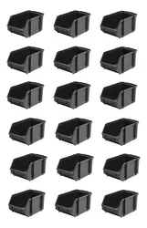 Comprar Kit 18 Caixa Bin Oganizadora Nº 5 Cor Preta Gaveta Plástica no Mercado Livre