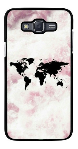Funda Protector Rudo Para Samsung Galaxy Mapa Mundo Tierra 1