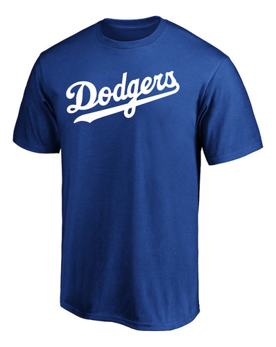 Playera Dodgers Los Angeles Beisbol Azul Rey 100% Algodon