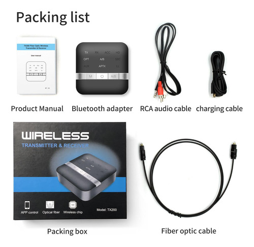 Receptor De Transmisor Bluetooth 5,0 Profesional Adaptador