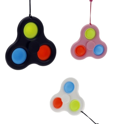 Spinner Popit  3 Burbujas Pop It Dimpl Llavero X1