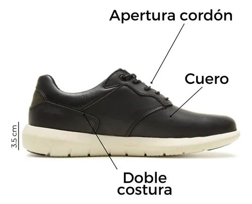 Zapatilla Cuero Hombre Freeway Urbano Elegante Sport