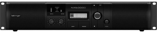 Amplificador de áudio preto Behringer NX6000D
