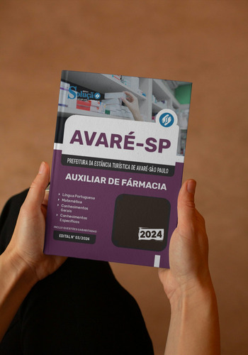 Apostila Auxiliar De Farmácia - Avaré Sp 2024 - Editora Solução