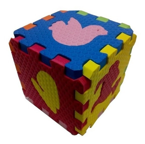 Cubo Dado C/animales Multicolor Bebes Juguete Rompecabezas