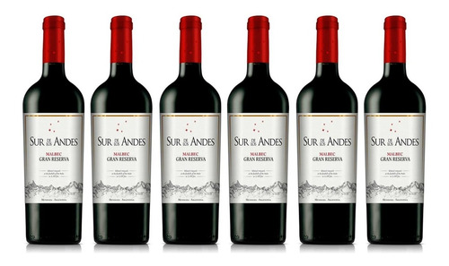 Vino Sur De Los Andes Gran Reserva Malbec X750cc Caja X6