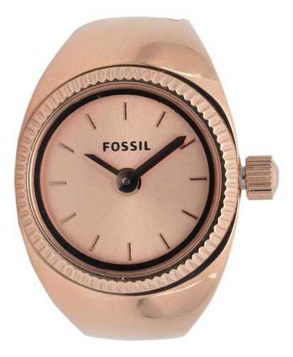 Reloj Fossil De Anillo Para Mujer Oro Rosa Modelo Es5247