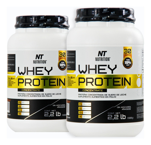 Nt Nutrition 2 Proteina Premium Whey Protein 900 G C/u Sabor Vainilla