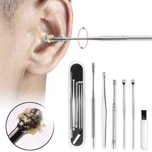 Imagen 6 de 10 de Herramientas Para Limpieza De Oídos Kit Quitar Cera Del Oído