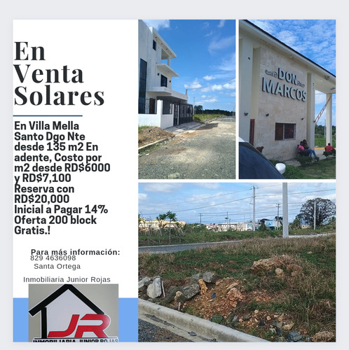 Se Vende Solares En Santo Domingo Norte, Villa Mella 