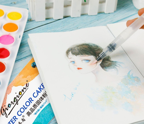 Imagen 4 de 6 de Set De 6 Pinceles Recargable De Agua Water Brush Giorgione