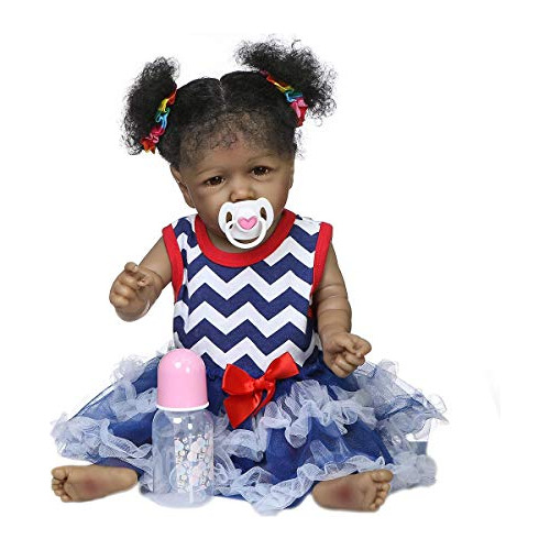Angelbaby Doll Reborn Baby Dolls Afro American, 22 Pulgadas