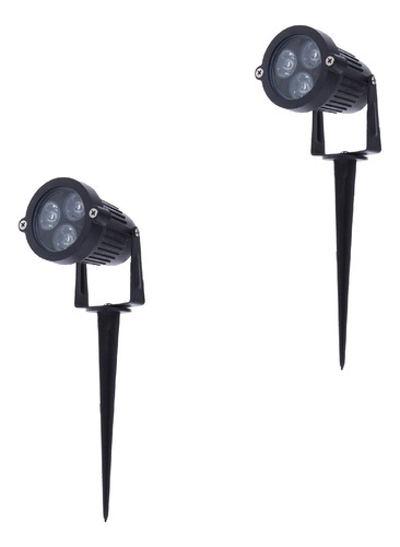 Combo Estaca 6w Luz Amarilla  Ip65 Exterior/jardin Por 2 Uni